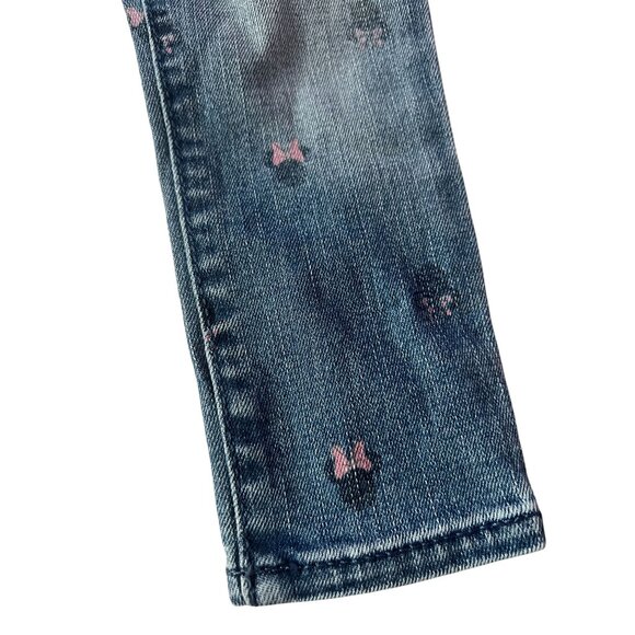 Baby GAP Disney High Stretch Jegging Size 2T Denim Minnie Mouse with Bow New wit - Picture 6 of 7